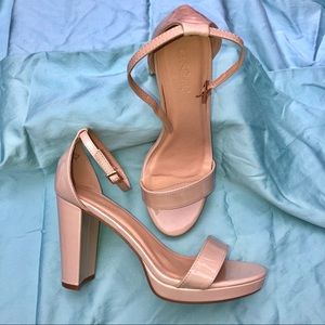 LovMark - Block Heel, Ankle Strap, Platform Sandal